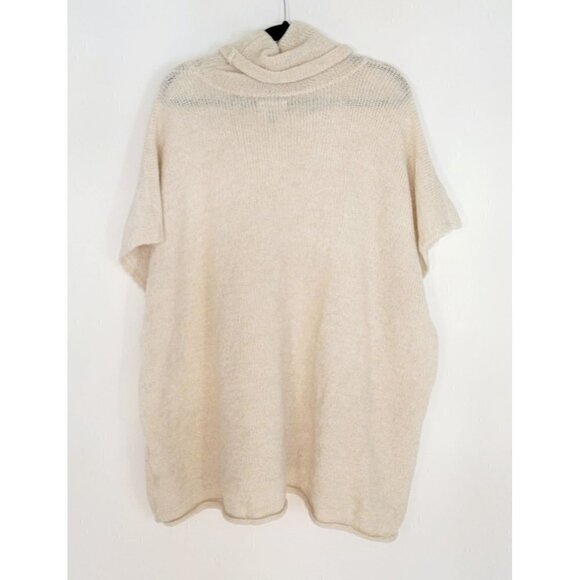 Universal Thread Beige Turtleneck Knit Sweater Poncho One Size - Picture 4 of 7